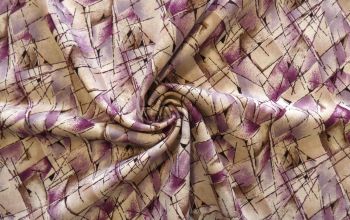 Lady McElroy Diamond Sketches - Purple - 100% Wool Crepe
