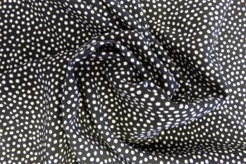 Lady McElroy Dotty About Dots - Black Marlie-Care Lawn - Remnant - 2m