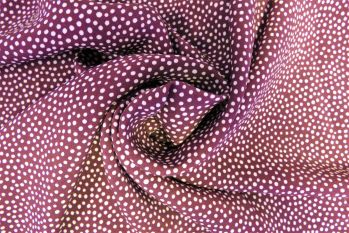 Lady McElroy Dotty About Dots - Claret Cotton Marlie-Care Lawn - Remnant - 3.5m