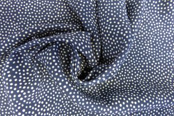 Lady McElroy Dotty About Dots - Navy Cotton Marlie-Care Lawn