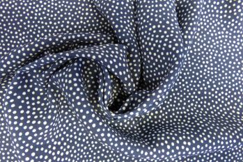 Lady McElroy Dotty About Dots - Navy - Cotton Marlie-Care Lawn - Remnant - 2m
