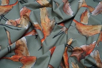 Lady McElroy Flying Flock - Sunset - Cotton Marlie Lawn