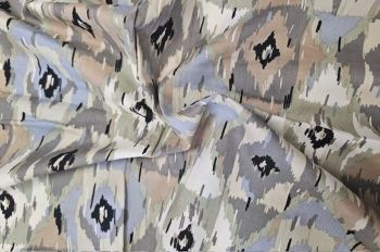 IT-DD037 Ex-Designer Deadstock 100% Cotton Lawn Digital Aztec Print - Remnant - 2m
