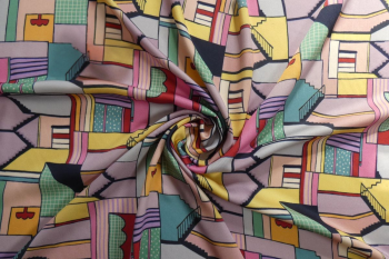 Lady McElroy Block Cityscape - Storrie Sateen - Remnant - 3.6m