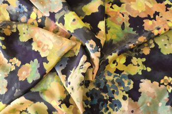 Lady McElroy - Enchanted Haze Floral - Sandwashed Silk-Mix Crepe De Chine