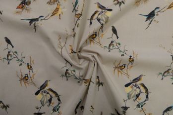 Lady McElroy Evening Roost - Sand Cotton Marlie-Care Lawn - Remnant - 2m