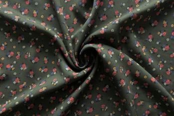 Lady McElroy Floral Remix - Khaki - Viscose Challis Lawn