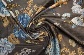 Lady McElroy Floral Renaissance - Khaki - Remnant - 1m