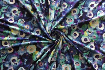 Lady McElroy Florette - Ink - Juliet Jersey - Remnant - 3m