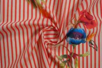 Lady McElroy - Sailor Poppies - Red - Cotton Pure Lawn