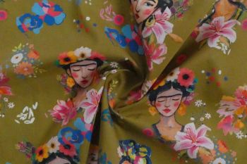 Lady McElroy - Feminine Muse - Olive - Cotton Pure Lawn