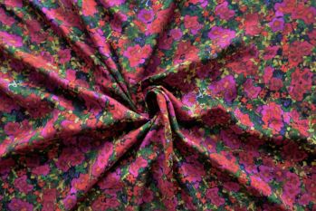 Lady McElroy Fuchsia Bursts - Viscose Challis Lawn - Remnant - 3m