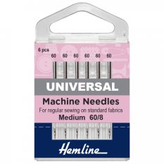 Hemline Universal Machine Needles - Extra Fine - 60/8