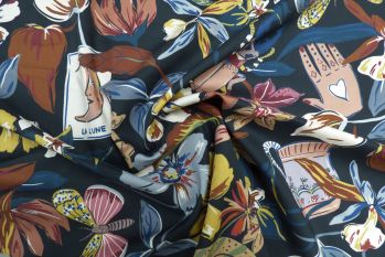 Lady McElroy Henna Art - Black Marlie-Care Lawn - Remnant - 1.1m