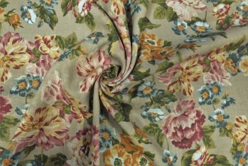 Lady McElroy Hidden Damask - Linen Chambray Faulty Remnant - 1.3M