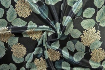 Lady McElroy Hydrangea - Midnight - Plush Velour 3M Remnants