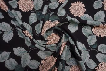 Lady McElroy Hydrangea - Midnight - Viscose Challis Lawn
