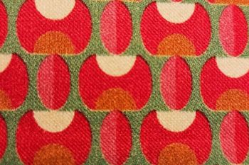 Ex Paul Smith Stretch Denim Digital Retro Print - Raspberry - Remnant - 3m