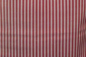 Ex Designer Italian Cotton Shirting Stripe - Cranberry Red - Remnant - 1.1m