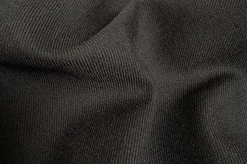 Deadstock Ex Issey Miyake Pure Wool Twill Soft Suiting - Plain Black - Remnant - 2.1m
