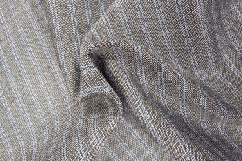 Ex Paul Smith 100% Wool Twin Stripe Suiting  - Grey/Blue - Remnant - 2m