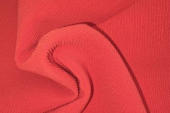 Deadstock Ex Hobbs Crinkle Wimpole Double Crepe Suiting - Scarlet Red