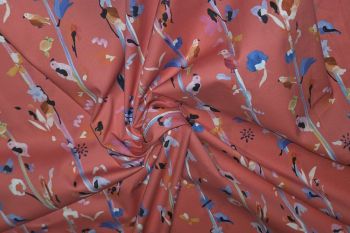 Deadstock Ex Boden Cotton Lawn - Bird/Stem Floral