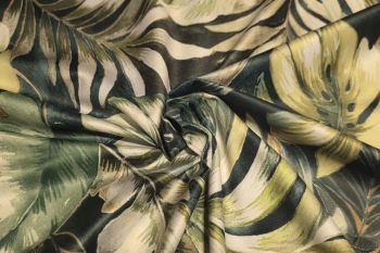 Deadstock Ex Boden Woven Non-Stretch Velvet - Tropical Print