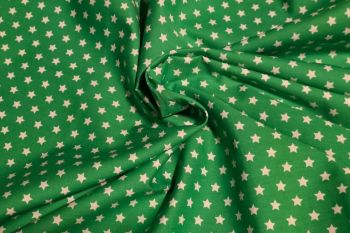 Deadstock Ex Boden Cotton Poplin Star Print - Emerald