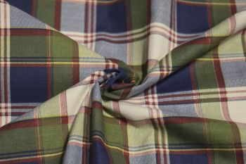 Deadstock Ex Boden Cotton Canvas Tartan Check