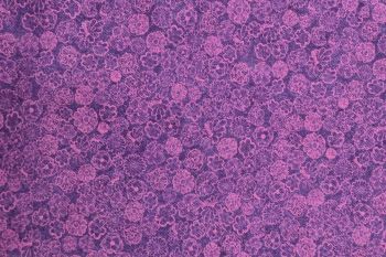 Deadstock Ex Liberty Soft Brushed Cotton Twill Floral - Purple/Magenta Pink