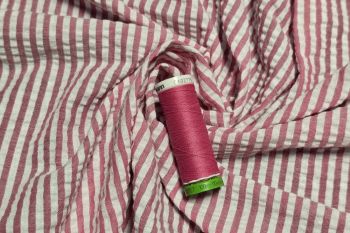 Deadstock Ex Designer Seersucker Stripe - Pink