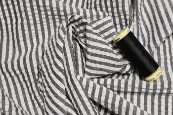 Deadstock Ex Designer Seersucker Stripe - Midnight