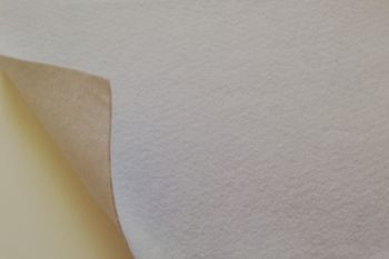 Deadstock Ex Designer Italian Specialist Medium Loft Fusible Fleece - White - 30cm wide