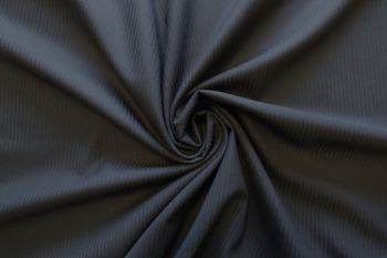 Deadstock-Designer Fine Virgin Wool Self-Stripe Suiting - Marine Navy - Remnant - 1.4M