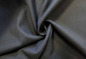 Deadstock Ex-Designer Quality Plain Wool Blend Suiting - Black - Remnant - 3M
