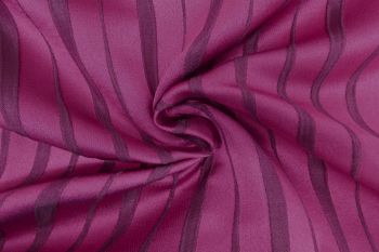 Deadstock Designer Italian Satin Jacquard Style Wavy Stripe Suiting Remnant 3.9M