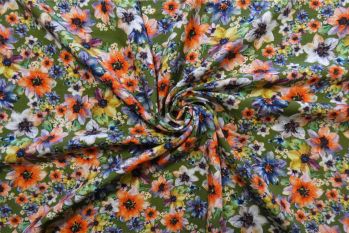 Lady McElroy Kinsale Floral - Viscose Challis Lawn - Remnant - 2.1m