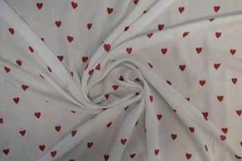 Lady McElroy Lovehearts - White Tencel Remnant 1.9m