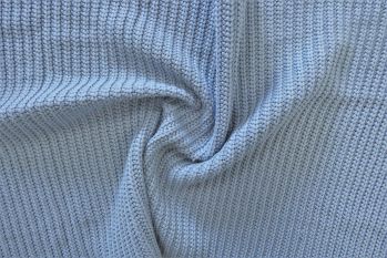 Lady McElroy Magdalene - Chunky Cable Knit Jersey - Blue - Remnant - 2m