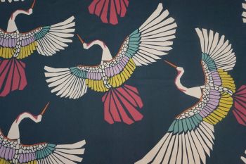 Lady McElroy Marabou Mosaic - Magenta - Marlie-Care Lawn - Remnant - 2m