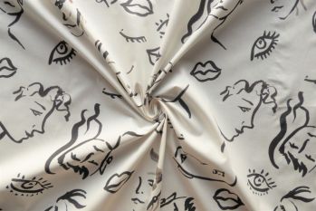 Lady McElroy Minimalistic Sketch - Cotton Poplin - Remnant - 3m