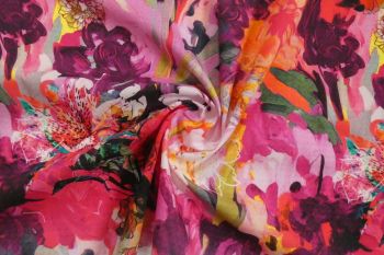 Lady McElroy - Petals In Pose - Cerise - Cotton Pure Lawn