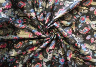 Lady McElroy Nora - Charcoal - Cotton Louise Lawn - Remnant - 2.3m