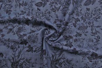 100% Cotton Chambray Denim Printed Fabric - OTL6002