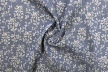 100% Cotton Chambray Denim Printed Fabric - OTL6005