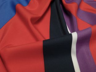 Red/Royal/Violet Striped Polyester