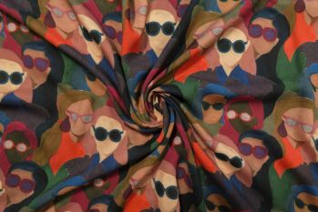 Lady McElroy Mini Epic Spectacle - Jewels Viscose Challis Lawn - Remnant - 2m