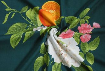 Lady McElroy Orange Blossom Chambray - Remnant - 2.4m