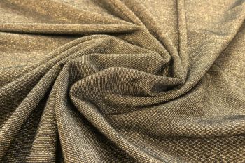 Lady McElroy The Ritz - Gold Viscose Lurex Jersey - Remnant - 3.2m